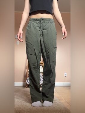 Olive Green Utility Cargo Pants